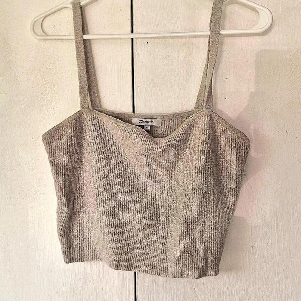Madewell neutral cropped cami